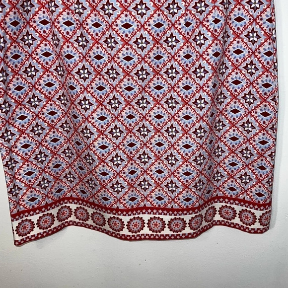 Talbots,8, NWT, geometric floral print, darted waist, fully lined side zip mini - Picture 2 of 6